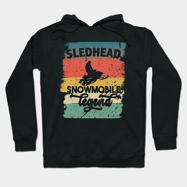 Sledhead Snowmobile Legend Hoodie by RKP'sTees